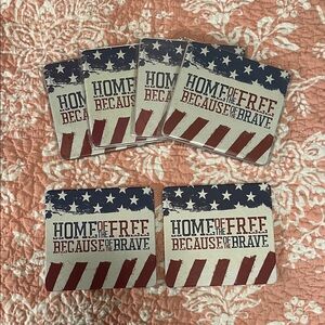 Patriotic Home Accents Coaster Set - Set of 6